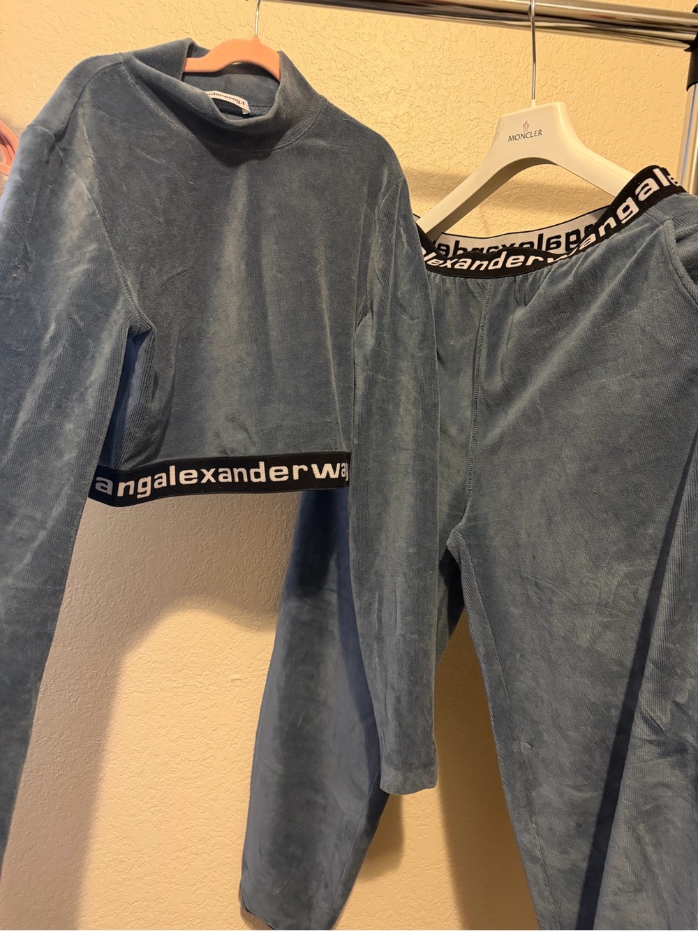 Alexander Wang Blue Velour set